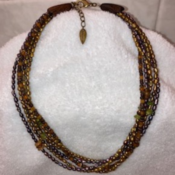 Coldwater Creek Multi-Coloured Beaded Necklace and Bracelet - Picture 3 of 6